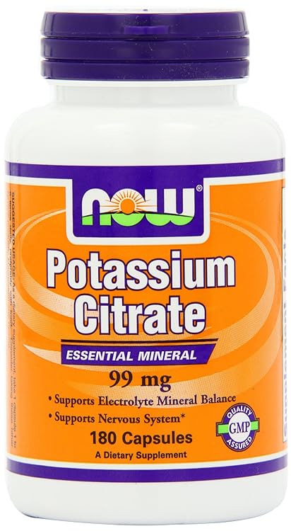 now foods 柠檬酸钾 99毫克 180片 potassium citrate 99 mg capsules